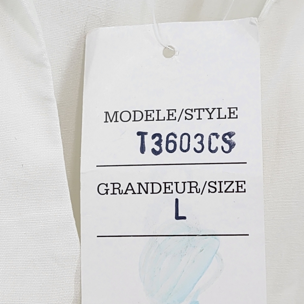 Samuel Dong Women's Cotton Stretch Smock Button Front Shirt - L - Picture 7 of 7